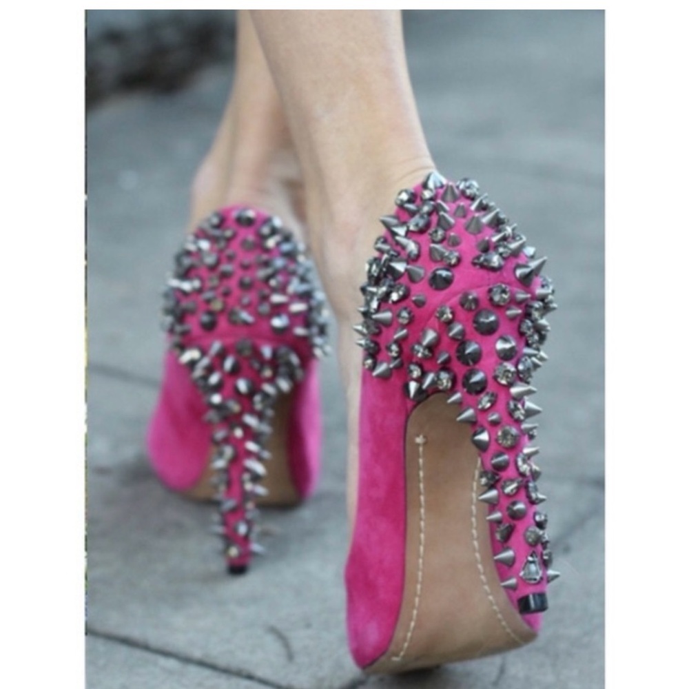 Sam Edelman - Pink Lorissa Studded Rocker Heels Size 6